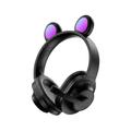 QIIBURR Cat Ear Headphones with Mic Headphone Wired Mobile Phone General Computer with Michael Call Cats Ears (Steamed Shaped Bread) Game Headset Phone Headset for Cell Phone