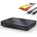 DVD Player for TV LONPOO Full HD DVD CD Player with HDMI Region Free Anti-Skip No Picture Freeze Noise Cancellation