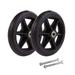 2Pcs 8Inch Front Wheelchair Wheel Solid Rubber Wheels Replacement for Wheelchairs Rollators Walkers Anti-Slip Wheel Replacement Bearing Inner Diameter 8mm / 0.3in Walker Accessories Black