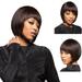 NRUDPQV human hair wigs for women Wigs Short Stragiht Wavy Human Full Black Wig Glueless Hair wig Adult Female Costume Wigs Toupees Black