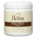 Rainbow Research Henna Hair Color and Conditioner Medium Brown (Chestnut) 4 oz Pack of 4