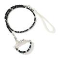 Seekfunning 2 Pieces Dog Artificial Pearl Collars Leash Set 2 Rows Pearls Pet Necklace and PU Leather Pearl Leash with Crystal Rhinestone Imitated Pearl Neck Strap for Dog Cat -Black