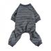 Popvcly Cotton Striped Dog Pajamas Full Coverage Dog PJS for Medium Large Dogs Big Dog Clothes Holiday for Sport Dark Gray M