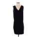 Michael Stars Casual Dress - Sheath Cowl Neck Sleeveless: Black Print Dresses - Women's Size Small