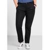 Chinohose SHEEGO "Große Größen", Damen, Gr. 28, Kurzgrößen, schwarz, Obermaterial: 97% Baumwolle, 3% Elasthan, unifarben, casual, lang, Hosen, in Stretch-Qualität