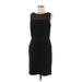 Ann Taylor LOFT Casual Dress - Sheath Crew Neck Sleeveless: Black Print Dresses - Women's Size 8