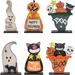 The Holiday Aisle® en Halloween Table Top Decorations - 6PCS Retro Halloween Decor Including Black Cat/Pumpkin Monster/Ghost/Skull Crafts | Wayfair