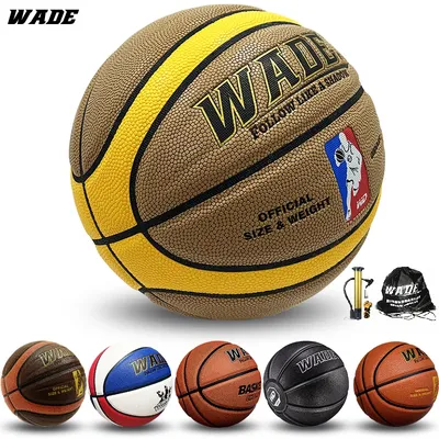 WADE-12 pièces de basket-ball en cuir pour adultes design d'épissage intérieur et extérieur