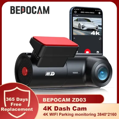 BEPOCapture d'écran ZD03 UHD 4K Mini Dash Cam pour voitures enregistreur WiFi DVR de voiture 150