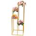 OUKANING Wedding Flower Stand Metal Vase Stand Floor Column Floral Rack Party Decor Gold