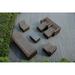 Ohana 10 Piece Outdoor Wicker Patio Furniture Sectional Conversation Set - Mixed Brown Wicker