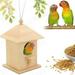 solacol Suction Cup Bird Feeder Outdoor Solid Wood Bird House Garden Bird Feeder Idyllic Style Bird House 1Pcs Bird Feeder for Large Birds