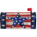 American Memorial Patriotic Star Mailbox Cover Magnetic Standard Size 4th of July Letter Post Box Cover Wrap Decoration Welcome Home Garden Outdoor 21 Lx 18 W