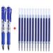 2Pen+10 refill press gel pen black/blue/red ink bullet spring set 0.5 mm school supplies (not erasable)