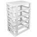 Drawer Storage Cabinet Small Clear 5 Layer Drawer Plastic Drawer Type Closet Storage Box Storage Shelf Storage Rack for Office Bedroom Living Room