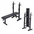 Immere 40 Adjustable Folding Multifunctional Workout Station Adjustable Olympic Workout Bench with Squat Rack Black
