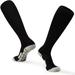 Black White Soccer Socks 2 pairs- Team Sports Athletic Football Baseball Long Socks for Youth Boys Kids Men Women