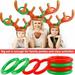 TKOOFN 3 Pack Inflatable Reindeer Antler Hat Ring Toss Game Christmas Party Games for Kids Adults Families Xmas Party Supplies