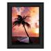 Trendy Decor 4U Palm Tree Sunset Framed Wall Art Modern Home DÃ©cor Black Framed Print for Living Room Bedroom & Farmhouse Wall Decoration by Bluebird Barn 15 X19