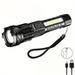 1 Pack Super Powerful Rechargeable Torch Flood Light For Outdoor Camping Fishing Hunting Climbing Adventure Emergency