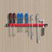 Wall Mounted Screwdriver Storage Organizer Tool Rack Easy to Install Wrench Tools Storage Holder Hanger Red