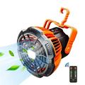 Camping Fan with LED Lantern 25 Hours Portable Battery Operated Fan with Hang Hook Rechargeable Outdoor Tent Fan