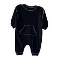 Vedolay Boy s 2023 Romper Boys Fall Floral Print Romper Spaghetti Strap Scoop Neck Long Sleeve Belted Jumpsuit Shorts with Pockets Black 12-18 Months