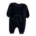 Vedolay Boy s 2023 Romper Boys Fall Floral Print Romper Spaghetti Strap Scoop Neck Long Sleeve Belted Jumpsuit Shorts with Pockets Black 12-18 Months