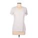 32 Degrees Active T-Shirt: White Solid Activewear - Women's Size Medium