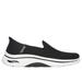 Skechers Women's Slip-Ins: GO WALK Arch Fit 2.0 - Delara Slip-On Shoes | Size 6.0 | Black/White | Textile/Synthetic | Vegan | Machine Washable