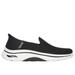 Skechers Women's Slip-Ins: GO WALK Arch Fit 2.0 - Delara Slip-On Shoes | Size 6.5 | Black/White | Textile/Synthetic | Vegan | Machine Washable