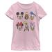Girls Youth Pink Mickey Mouse Character Portraits T-Shirt
