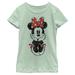 Girls Youth Green Minnie Mouse Sketch T-Shirt