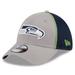 Men's New Era Gray Seattle Seahawks Pipe 39THIRTY Flex Hat