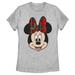 Women's Heather Gray Minnie Mouse Holiday T-Shirt