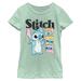 Girls Youth Mint Lilo and Stitch Poses T-Shirt