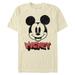 Men's Cream Mickey Mouse Retro Logo T-Shirt