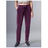 Jerseyhose TRIGEMA "TRIGEMA Nicki Hose", Damen, Gr. M, US-Größen, lila (aubergine), 80% Baumwolle, 20% Polyester, sportlich, Hosen