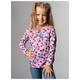 Longsleeve TRIGEMA "TRIGEMA Langarmshirt mit Blumen-Muster" Gr. 104, pink (candy) Kinder Shirts Langarmshirts