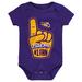 Newborn & Infant Purple LSU Tigers #1 Fan Foam Finger Bodysuit