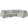 Gray Sectional - Signature Design by Ashley Regent Park 4 - Piece Upholstered Sectional Velvet | 39 H x 132 W x 93 D in | Wayfair 14404S2