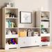 Harriet Bee Hartleigh Storage Bookcase Wood in White | 51.1 H x 70.7 W x 11.7 D in | Wayfair 76B00BF31608478485ECAFA1215B2A01