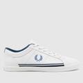 Fred Perry baseline leather trainers in white & navy