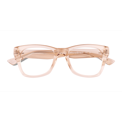 Female s horn Crystal Champagne Eco Friendly,Plastic Prescription eyeglasses - Eyebuydirect s Dita