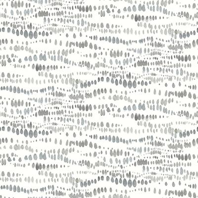 Lisa Audit Grey & White Dotted Line Peel and Stick Wallpaper