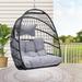 Patio Outdoor Wicker Swing Hanging Egg Chair Without Stand