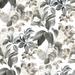 Grey & Tan Rainforest Leaves Peel and Stick Wallpaper