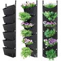 6 Pockets Hanging Planter Bags Hanging Vertical Wall Mounted Plant Planting Grow Bags Grow-bag Wall Garden Planter Fabric Pot Germination Growth Hanging Planters