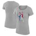 Women's G-III 4Her by Carl Banks Heather Gray Philadelphia Phillies Baseball Girls Fitted T-Shirt