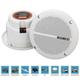 1 Pair Waterproof 25W Full Range Marine Boat Ceiling Wall Speakers Lawn Garden Water Resistant Install Speaker